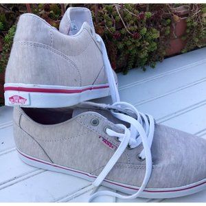 Vans Off The Wall Womens Soft Padded Skate Fashion Shoes 7.5 New Oatmeal Pink